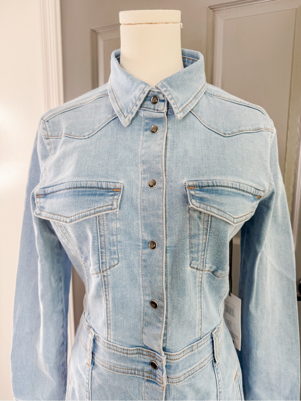 7 For All Mankind Luxe Denim Dress - Picture 4 of 11